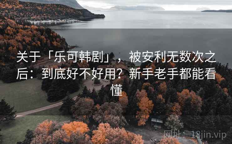 关于「乐可韩剧」，被安利无数次之后：到底好不好用？新手老手都能看懂