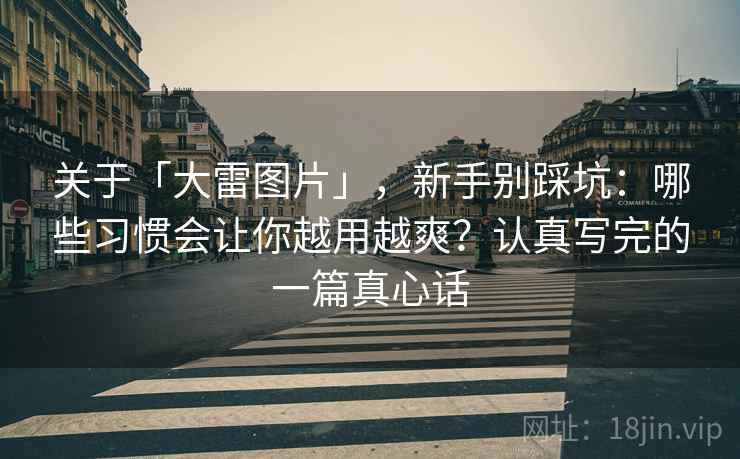 关于「大雷图片」，新手别踩坑：哪些习惯会让你越用越爽？认真写完的一篇真心话